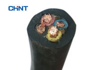 Multi Core Rubber Insulated Cable , Black Rubber Cable Rated Voltage 450/750V